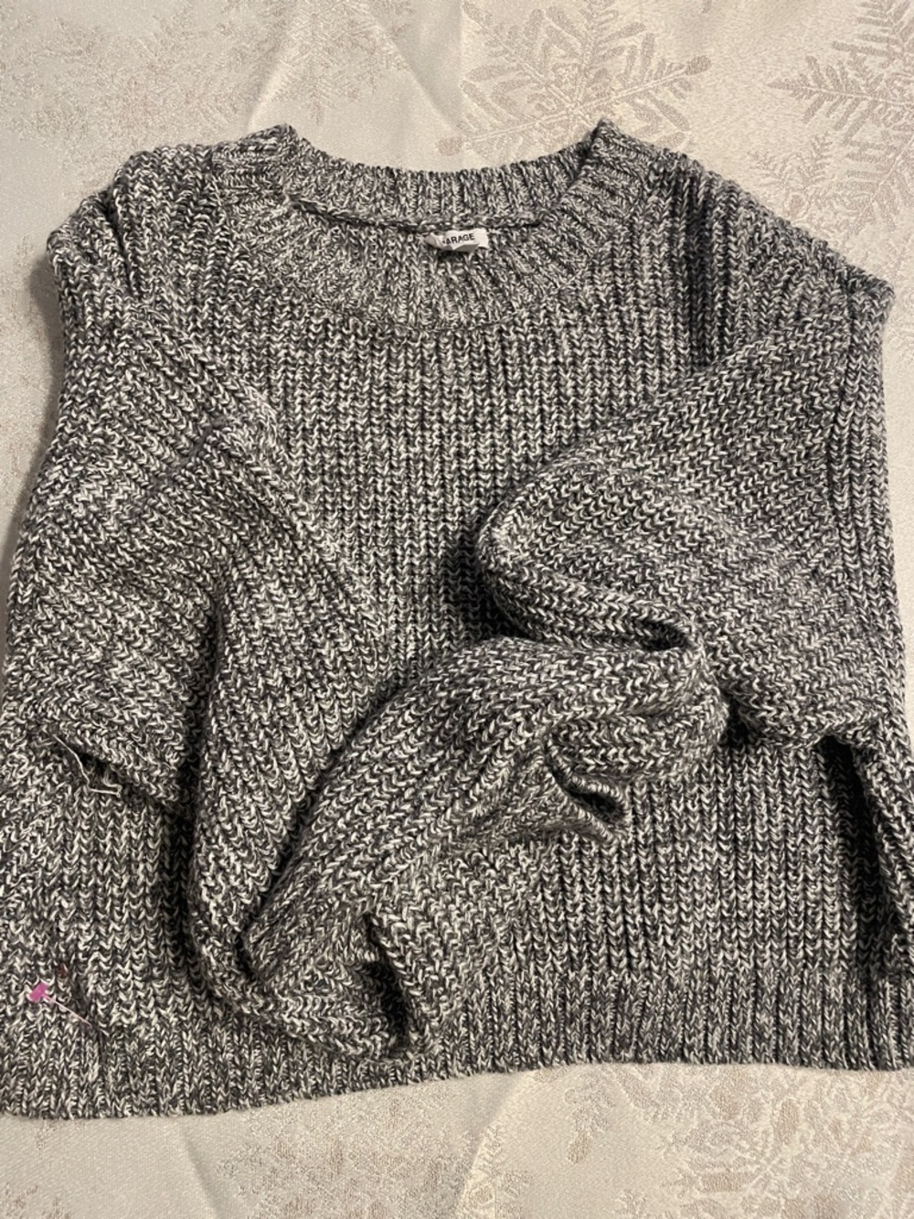Marled Grey Crewneck Sweater - Soft Knit Pullover